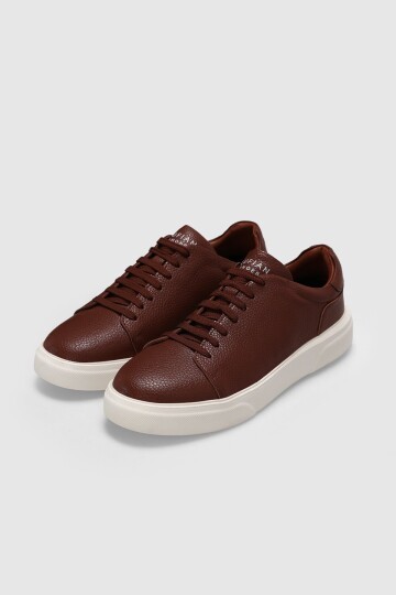 Taba Hakiki Deri Erkek Sneaker Tommy M