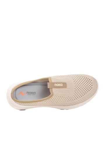 Bej Anorak Memory Foam Kadın Terlik Nina G