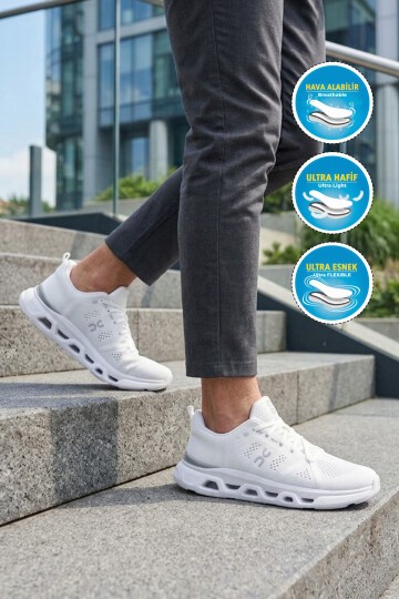 Beyaz-Buz Anorak Hafif Rahat Taban Erkek Spor Ayakkabı Vista 160 M