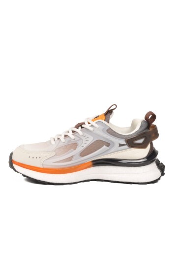 Beyaz Kahve Memory Foarm Unisex Spor Ayakkabı PCI-10106 Z