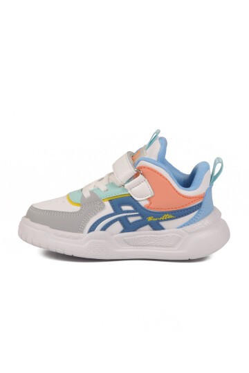 Beyaz-Lacivert Unisex Çocuk Spor Ayakkabı BNI-11092 P