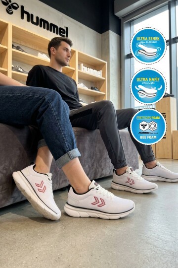 Beyaz-Siyah Hafif Rahat Esnek Unisex Spor Ayakkabı 900882 Degas II