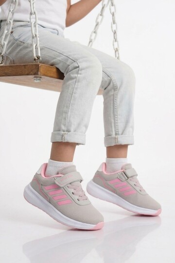 Buz-Pembe Cırtlı Kız Çocuk Spor Ayakkabı 755 F
