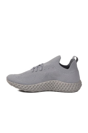 Gri Tekstil Hafif Hava Alabilir Unisex Spor Ayakkabı PC-32711 Z