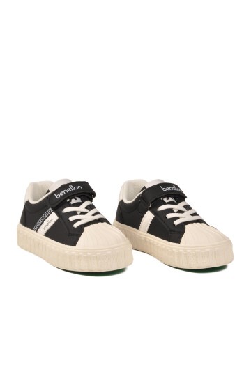 Siyah-Beyaz Unisex Çocuk Spor Ayakkabı BNI-11558 P