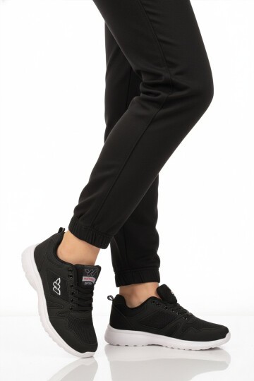Siyah-Beyaz Tekstil Hafif Unisex Spor Ayakkabı 020 G