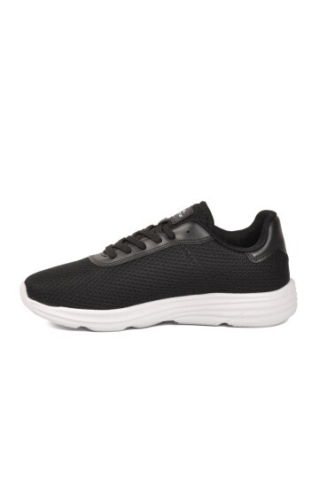 Siyah-Beyaz Fileli Rahat Hafif Unisex Spor Ayakkabı 26102 M