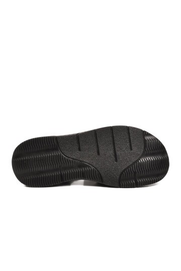 Siyah Hakiki Deri Erkek Sandalet PC-7462 M