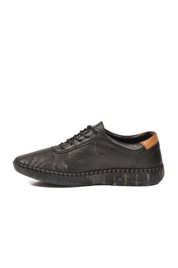 Siyah Hakiki Deri Kadın Günlük Ayakkabı 26370011Y Z