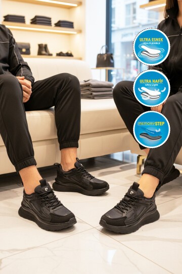 Siyah Memory Foarm Unisex Spor Ayakkabı PCI-10106 Z