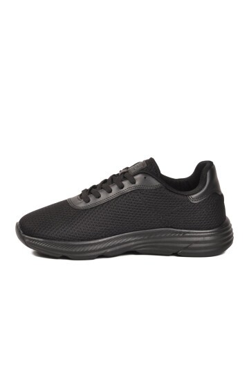 Siyah Fileli Rahat Hafif Unisex Spor Ayakkabı 26102 M
