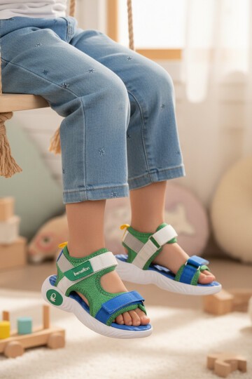 Yeşil Erkek Çocuk Sandalet BN-1406 P