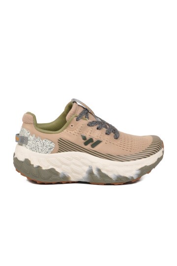 Bej Fileli Hafif Rahat Hafızalı Kalın Tabanlı Unisex Yürüyüş ve  Spor Ayakkabı Sneaker Flystep G