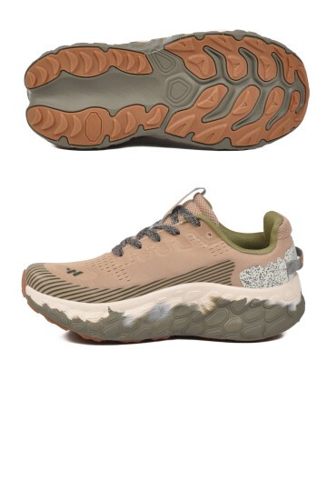 Bej Fileli Hafif Rahat Hafızalı Kalın Tabanlı Unisex Yürüyüş ve  Spor Ayakkabı Sneaker Flystep G