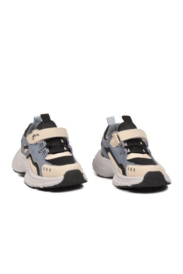 Bej-Siyah Erkek Çocuk Spor Ayakkabı 22685 F