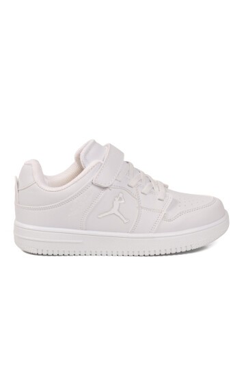 Beyaz Çocuk Cırt Cırtlı Basketbol Sneaker Spor Ayakkabı