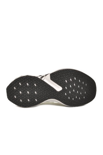 Beyaz-Gümüş ileli Hafif Hafızalı Rahat Tabanlı Unisex Koşu Yürüyüş ve Spor Ayakkabı Space G