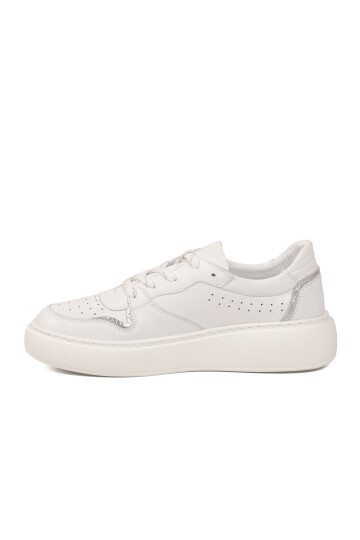 Beyaz Hakiki Deri anatomik Rahat Tabanlı Kadın Casual Sneaker Ayakkabı Z202 Z