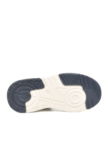 Beyaz-Lacivert Fileli Bağcıklı Erkek Çocuk Spor Ayakkabı Sneaker Jacop