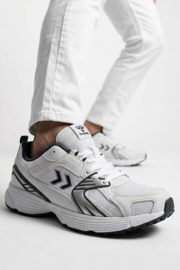 Beyaz-Lacivert Nefes Alabilen File Detaylı Hafif Taban Erkek Yürüyüş ve Spor Ayakkabı Sneaker 900911 Hml Performance 930