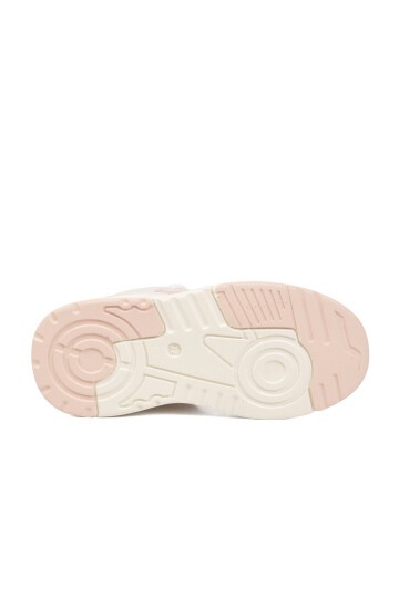 Beyaz-Pudra Fileli Bağcıklı Kız Çocuk Spor Ayakkabı Sneaker Jacop