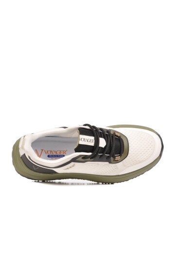 Beyaz Memory Foam Erkek Günlük Yürüyüş Ayakkabısı Triko Sneaker E460 M