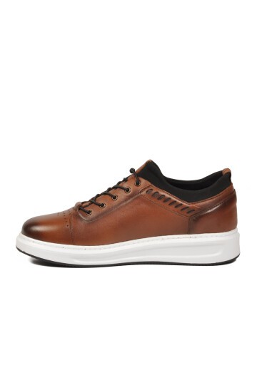 Erkek Taba Hakiki Deri Comfort Rahat Taban Günlük Ayakkabı Sneaker 4190 M