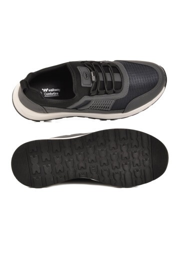 Füme Fileli Lastik Bağcıklı Rahat Tabanlı Unisex Yürüyüş ve Spor Ayakkabı Nans G
