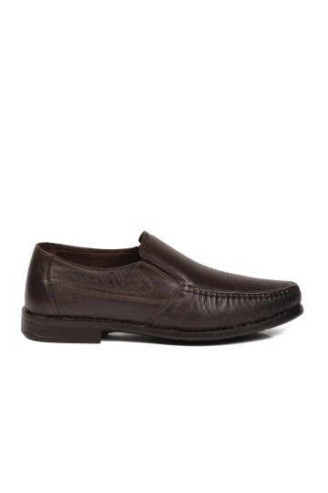 Erkek Hakiki Deri Klasik Mokasen Loafer Ayakkabı Kahve Sensitive 3607-1 M