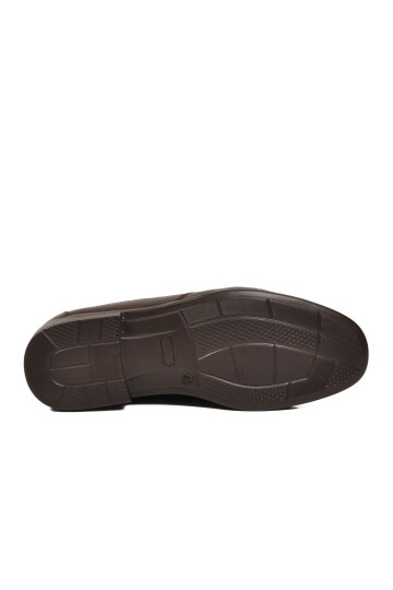 Erkek Hakiki Deri Klasik Mokasen Loafer Ayakkabı Kahve Sensitive 3607-1 M