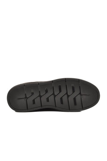 Kahve Dokulu Erkek Sneaker Siyah Kalın Taban Günlük Ayakkabı Dashor M