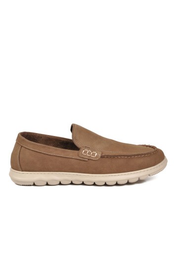 Kum Nubuk Hakiki Deri Anatomik Tabanlı Erkek Casual Ayakkabı Loafer M732