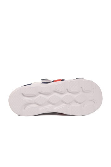 Lacivert-Kırmızı Cırtlı Ortopedik Erkek Çocuk Spor Sandalet 26A44