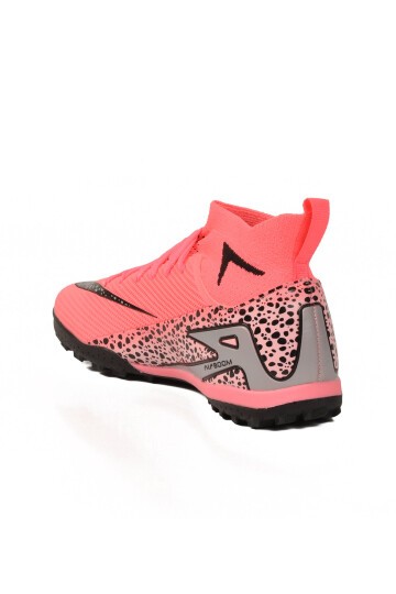 Pembe-Siyah Bilekten Sarmalı Unisex Halı Saha Futbol Ayakkabısı 610 Süperfly G