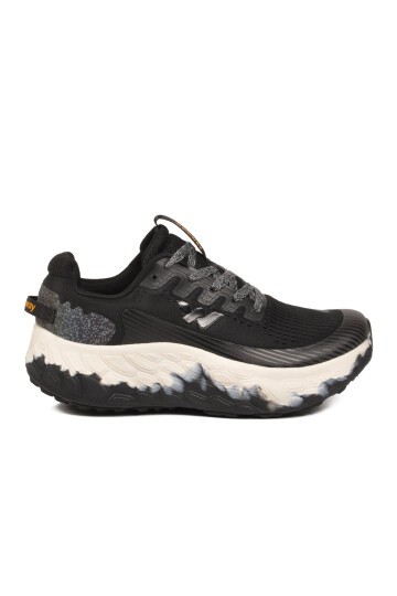 Siyah-Beyaz Fileli Hafif Rahat Hafızalı Kalın Tabanlı Erkek Yürüyüş ve  Spor Ayakkabı Sneaker Flystep M 