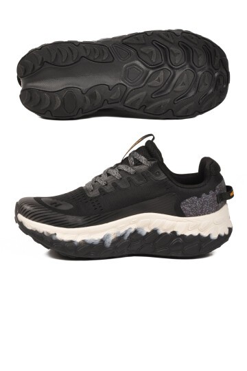 Siyah-Beyaz Fileli Hafif Rahat Hafızalı Kalın Tabanlı Unisex Yürüyüş ve  Spor Ayakkabı Sneaker Flystep G