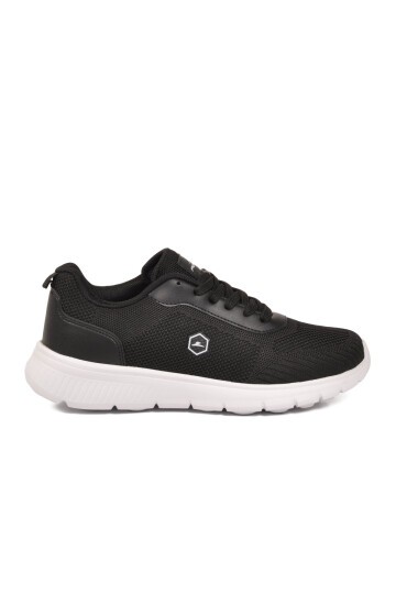 Erkek Siyah-Beyaz Günlük Spor Ayakkabı Hafif Rahat Tabanlı Bağcıklı Sneaker 26108
