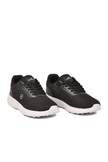 Erkek Siyah-Beyaz Günlük Spor Ayakkabı Hafif Rahat Tabanlı Bağcıklı Sneaker 26108