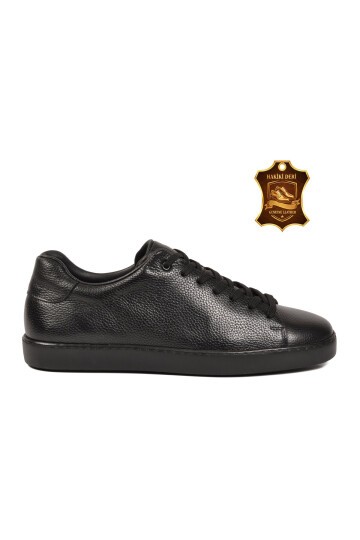 Siyah Floter Büyük Numara Hakiki Deri Erkek Günlük Ayakkabı Sneaker 751M21 M