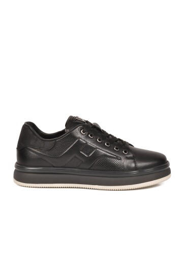 Siyah Memory Taban Premium Casual Ayakkabı Hakiki Deri Erkek Günlük Sneaker M030 M