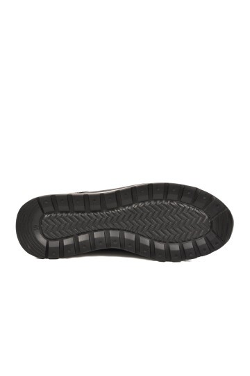 Siyah Hakiki Deri Erkek Memory Taban Casual Sneaker M033 M
