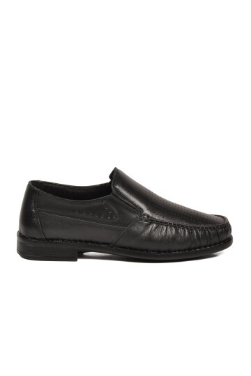 Erkek Hakiki Deri Klasik Mokasen Loafer Ayakkabı Siyah Sensitive 3607-1 M