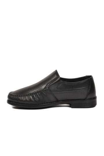 Erkek Hakiki Deri Klasik Mokasen Loafer Ayakkabı Siyah Sensitive 3607-1 M