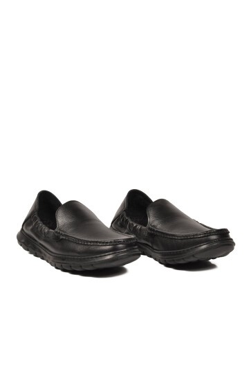 Siyah Rahat Hafızalı Taban Hakiki Deri Erkek Loafer Smart Casual Ayakkabı Sensitive M599 M