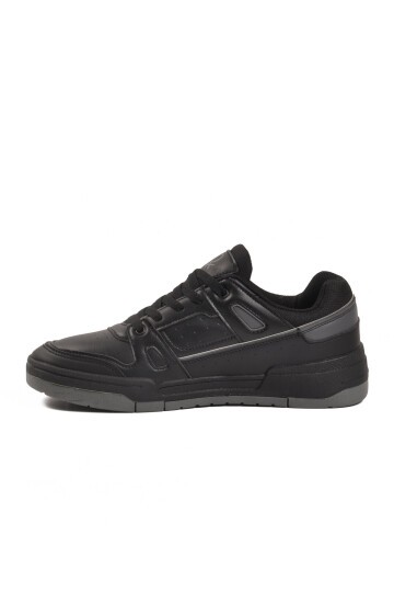 Siyah Bağcıklı Kalın Rahat Tabanlı Erkek Yürüyüş ve Spor Ayakkabı Sneaker BNI-11135