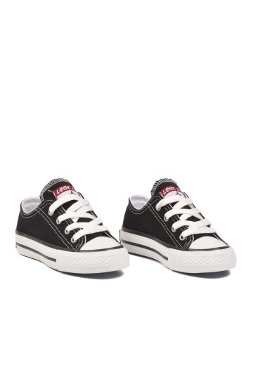 Siyah Keten Unisex Çocuk Spor Ayakkabı 26201 P