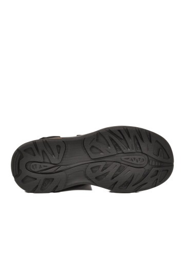 Erkek Siyah Kapalı Burun Cırtlı Günlük Yürüyüş Outdoor Sandalet E337 M
