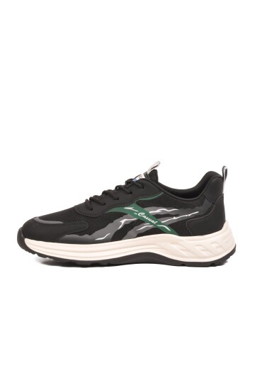 Erkek Memory Foam Hafif Esnek Taban Siyah Günlük Spor Ayakkabı Sneaker E275 M