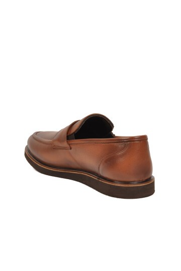 Erkek Taba Hakiki Deri Günlük Şık Rahat Tabanlı Klasik Ayakkabı Loafer 5770 M