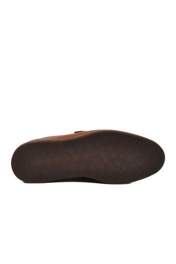 Erkek Taba Hakiki Deri Günlük Şık Rahat Tabanlı Klasik Ayakkabı Loafer 5770 M